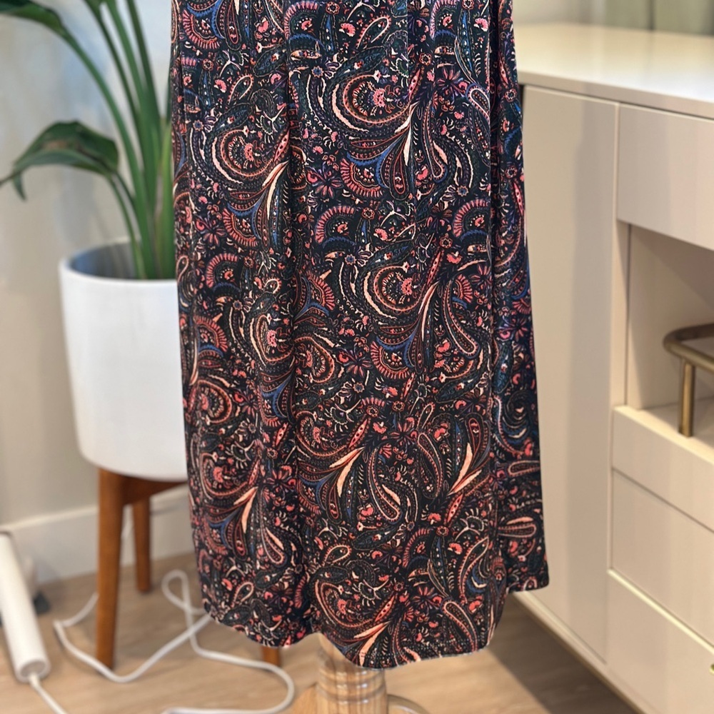 Sage Collective Paisley Velvet Midi Dress - Picture 6 of 10
